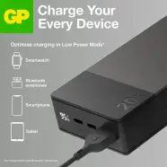GP Powerbank M2+ 20000mAh Grå – Powerbank GP Powerbank M2+ 20000mAh Grå – Powerbank