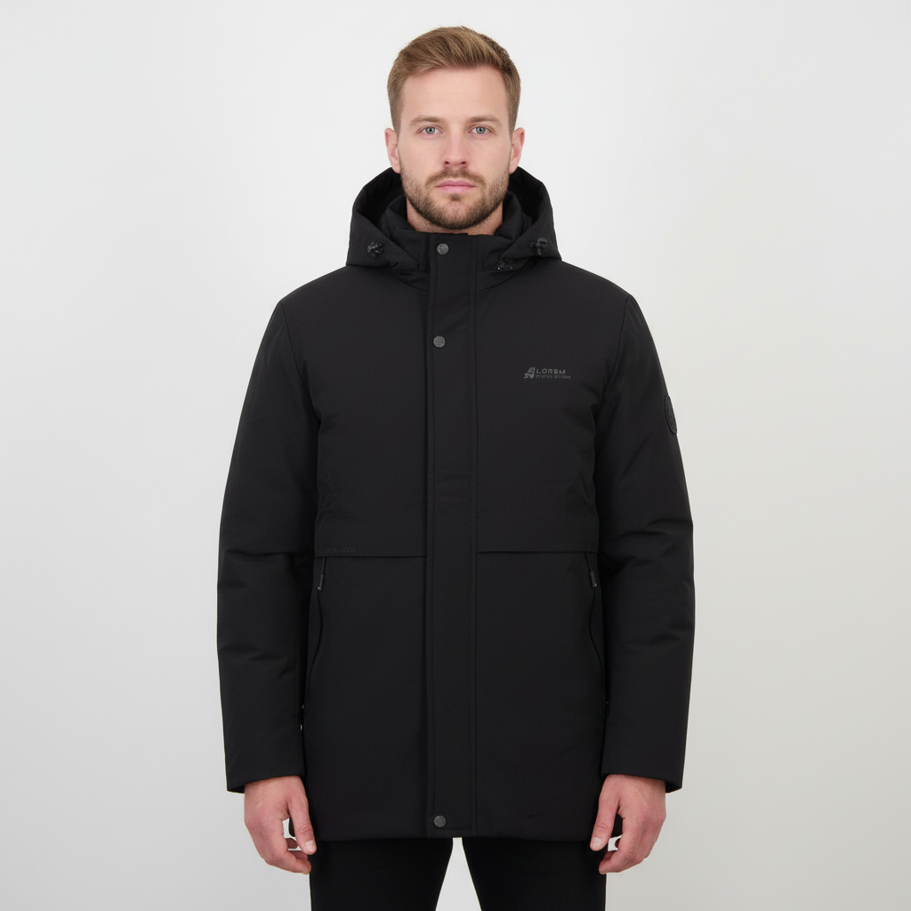 Herre Vinterjakke – Black – L Herre Vinterjakke – Black – L