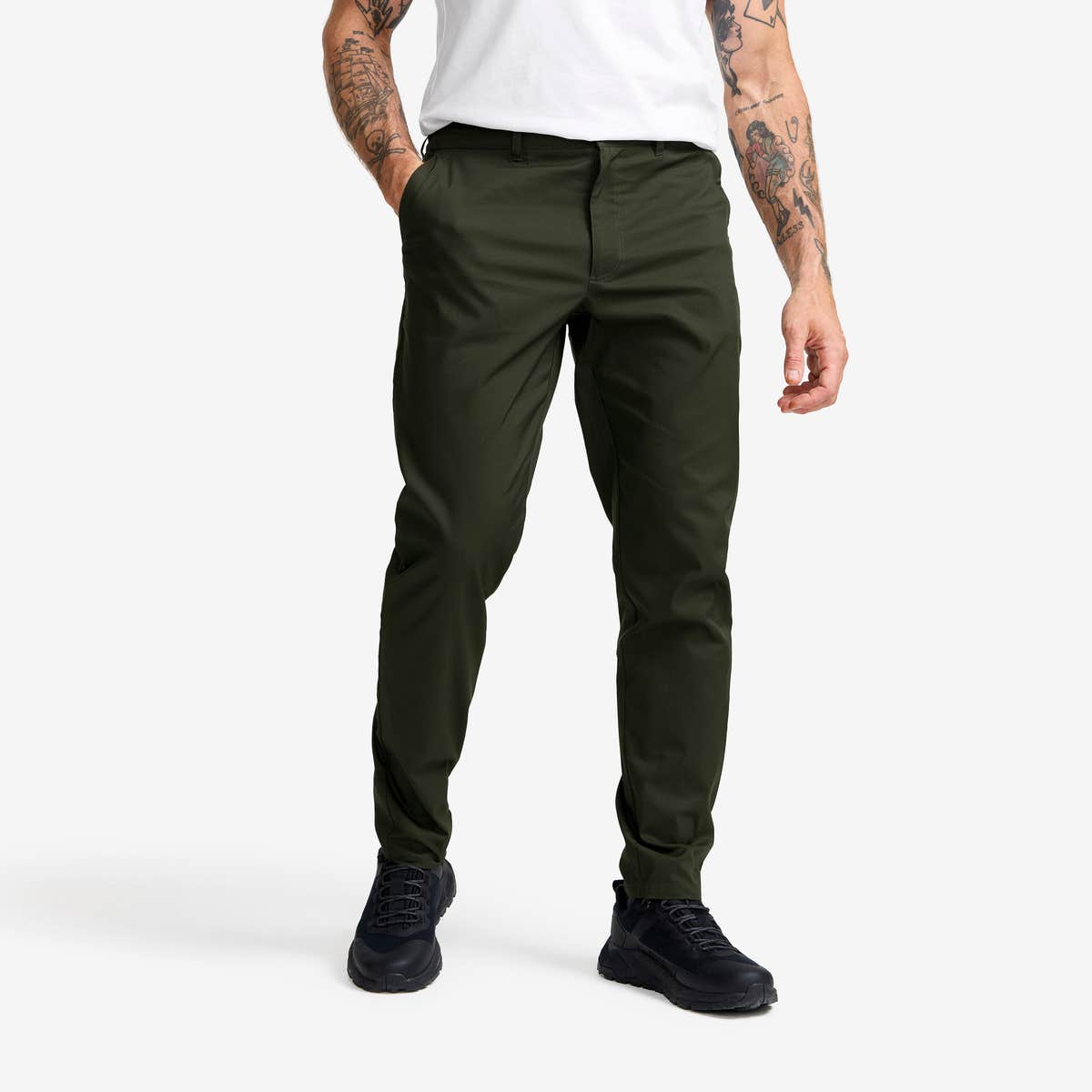 Maple Stretch Chinos Herre Rosin Green, Størrelse:XS – Outdoor Jeans Maple Stretch Chinos Herre Rosin Green, Størrelse:XS – Outdoor Jeans