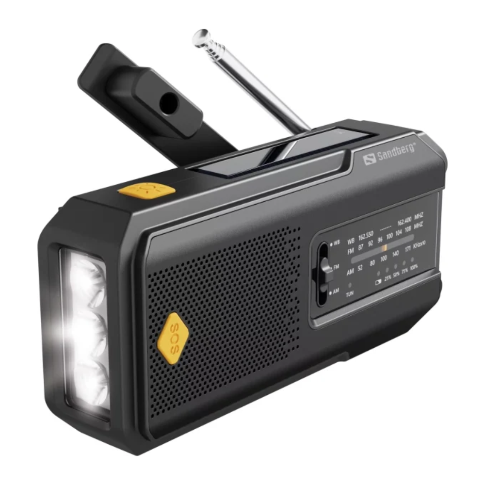 Sandberg – All-in-1 2000 survivor radio Nødradio og Powerbank Sandberg – All-in-1 2000 survivor radio Nødradio og Powerbank