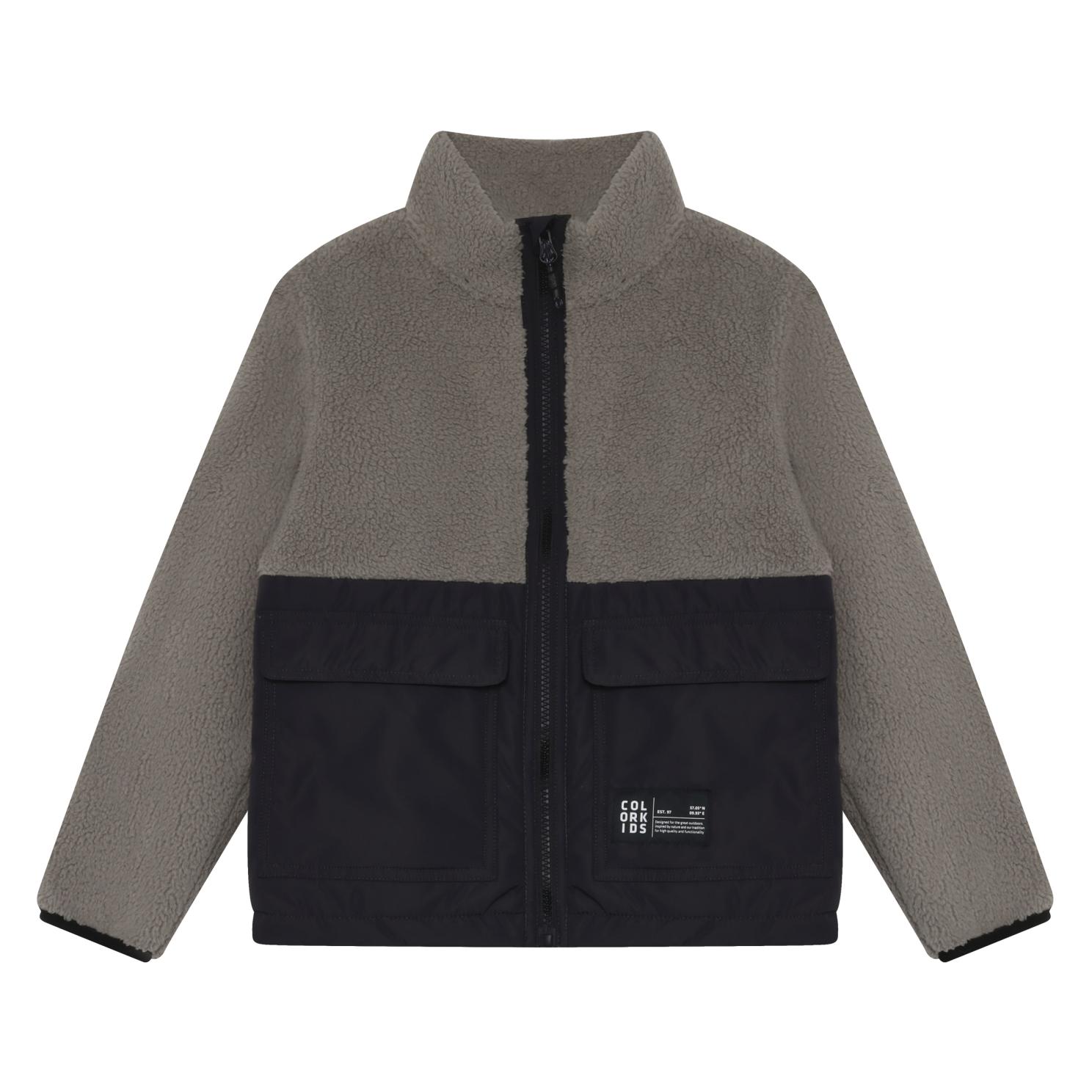 Color Kids Børne Jakke m. fleece – Phantom – 110 Color Kids Børne Jakke m. fleece – Phantom – 110