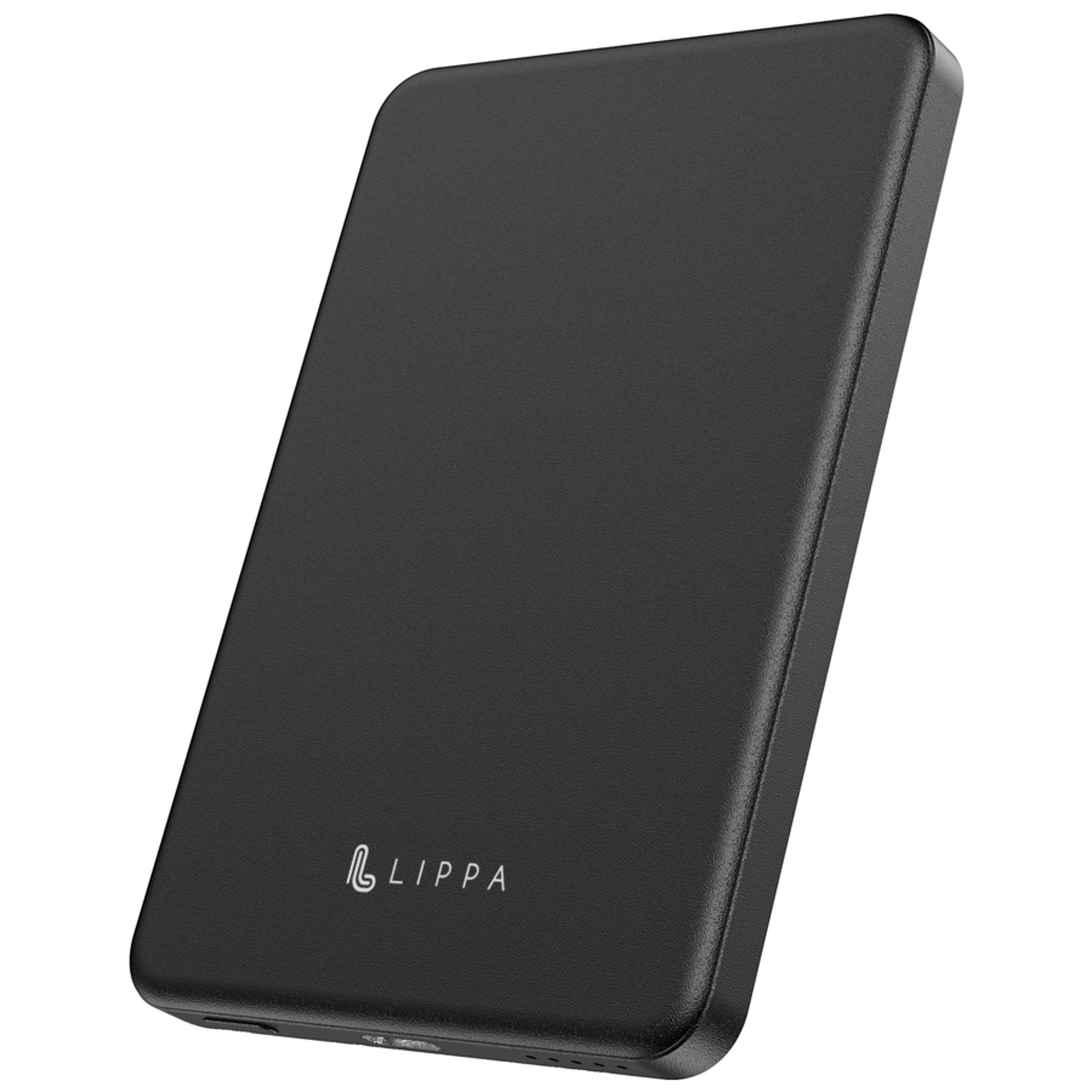 Lippa 5.000 mAh MagSafe Powerbank 20W, Sort Lippa 5.000 mAh MagSafe Powerbank 20W, Sort