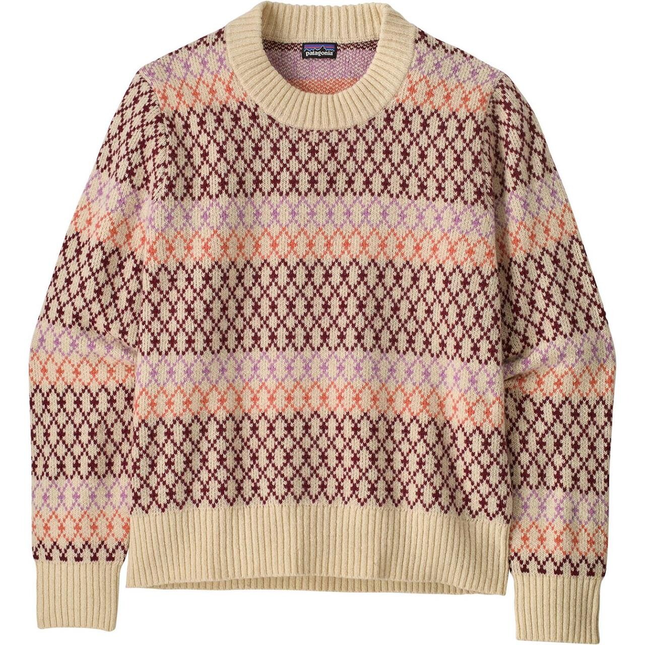 Patagonia Womens Recycled Wool-blend Crewneck Sweater (Hvid (STARLIGHT: DARK NATURAL) Large) Patagonia Womens Recycled Wool-blend Crewneck Sweater (Hvid (STARLIGHT: DARK NATURAL) Large)