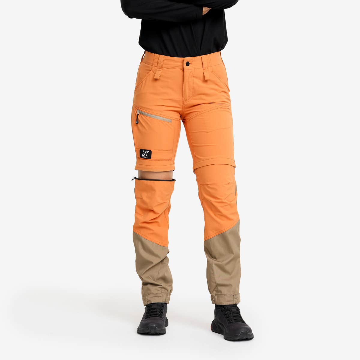 Range Pro Stretch T Zip-off Pants Dame Caramel/Brindle, Størrelse:XS – Zip-off-bukser Range Pro Stretch T Zip-off Pants Dame Caramel/Brindle, Størrelse:XS – Zip-off-bukser