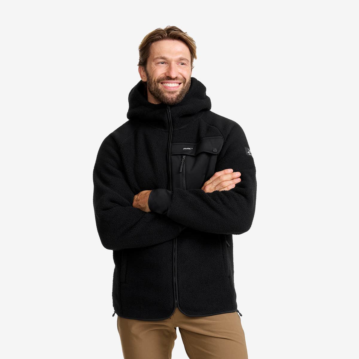 Sherpa Hoodie Herre Caviar, Størrelse:M – Herre > Overdele > Fleece & Midlayers Sherpa Hoodie Herre Caviar, Størrelse:M – Herre > Overdele > Fleece & Midlayers